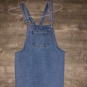 Denim overall dress